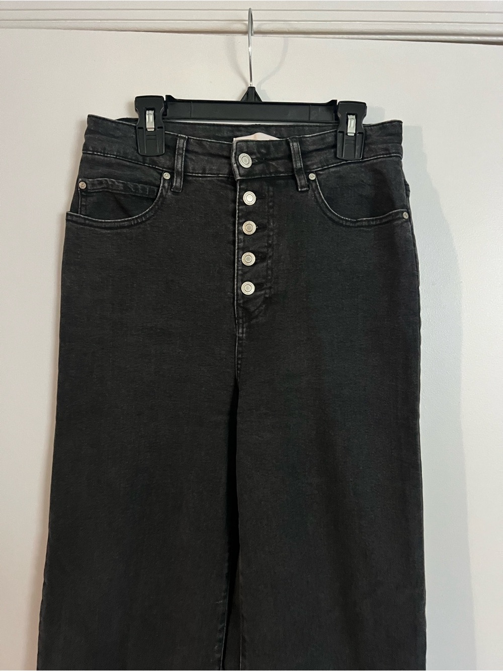 SO Women's High-Waist Wide-Leg Jeans - Black